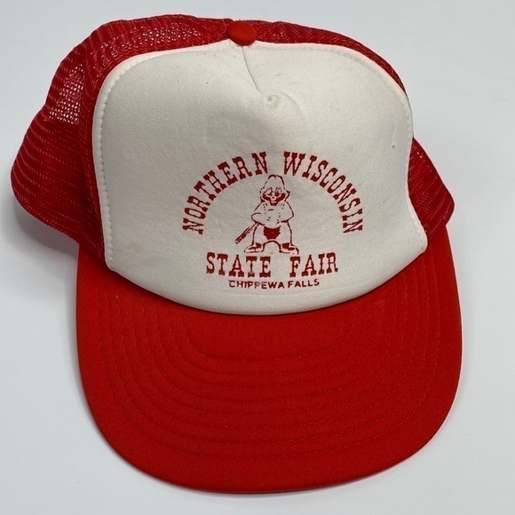 Vintage Designer Award Northern Wisconsin State Fair Chippewa Falls Trucker Hat - Picture 1 of 10
